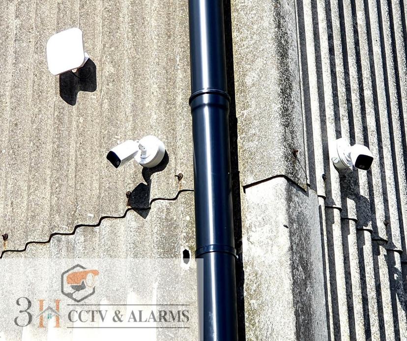 Bullet cameras and wireless bridge on commercial building Billingborough