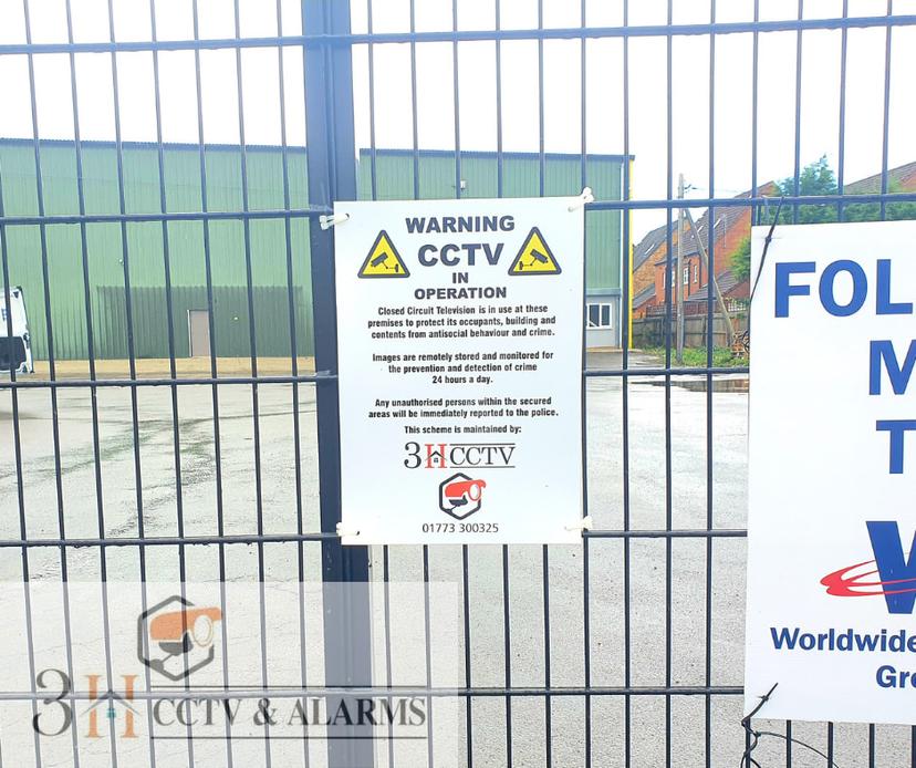 Security signage installed at commercial property Billingborough