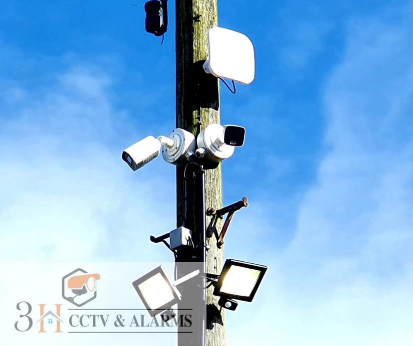Second CCTV post camera installed at commercial site